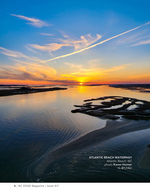 Aerial waterway sunset photography