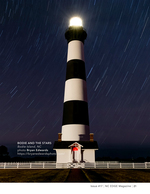 Lighthouse star trails night sky photography