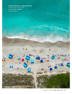 Aerial beach umbrellas drone photography