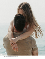 Beach embrace portrait photography