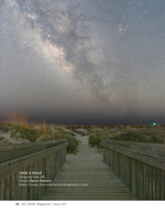 Milky Way boardwalk night sky photography