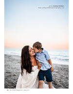 Mother and son beach portrait photography