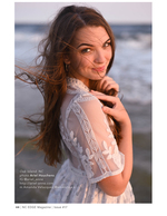 Golden hour beach portrait photography